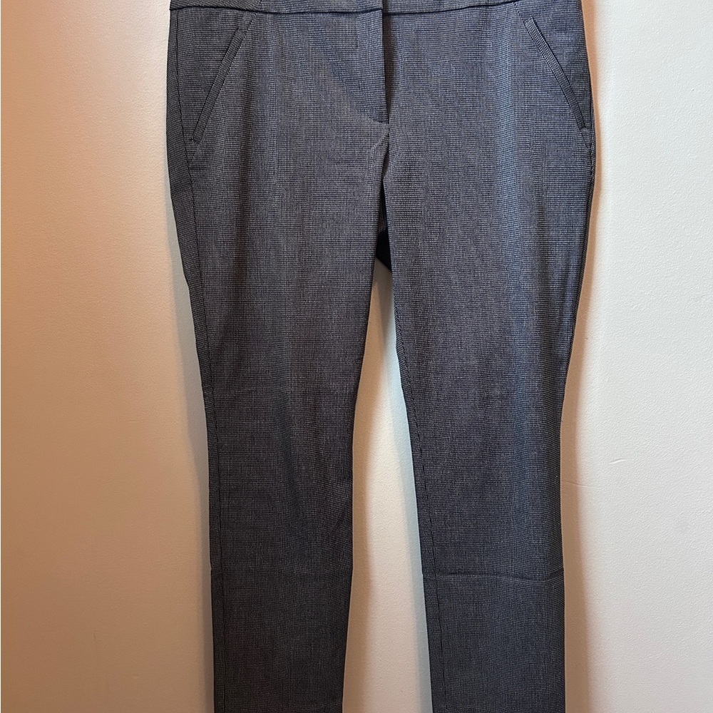 LOFT Black and White Patterned Trousers